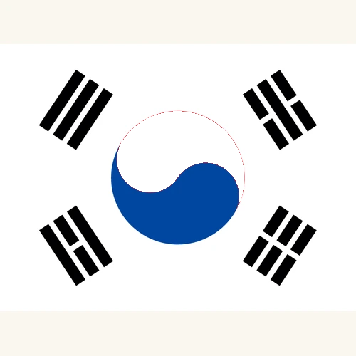 South Korea top of the center circle